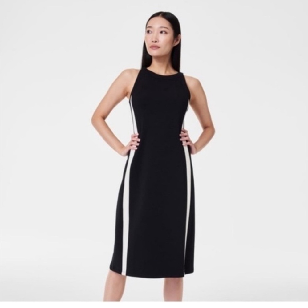 Spanx AirEssentials Side Stripe Tank Midi Dress